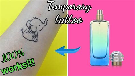 how to do a fake tattoo with perfume|temporary tattoos diy using perfume.